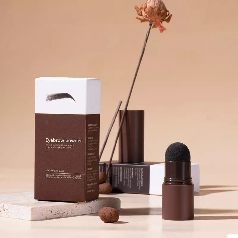 Eyebrow Stamp Shaping Kit Set Makeup Brow Waterproof Contour Stencil - Image 5