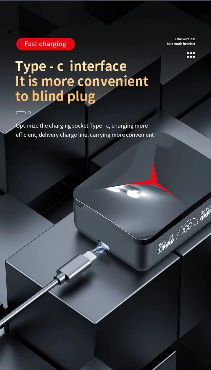M90 PRO Wireless Bluetooth Earbuds With Power Bank - Image 2