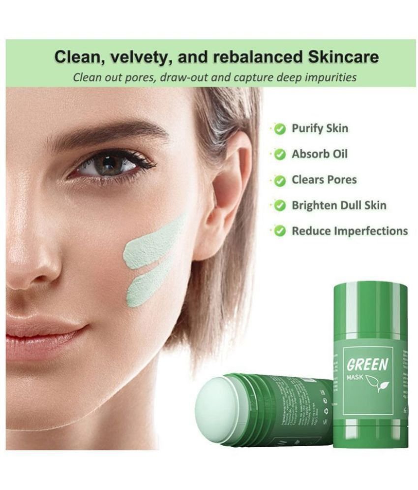 GREEN TEA CLAY STICK FACE MASK FOR ACNE, BLACK HEADS & CLEANING PORES - Image 5