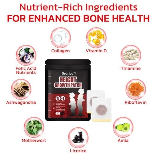 Pack Of 10 Exclusive Patent | Herbal Height Increasing Foot Patch - Image 3