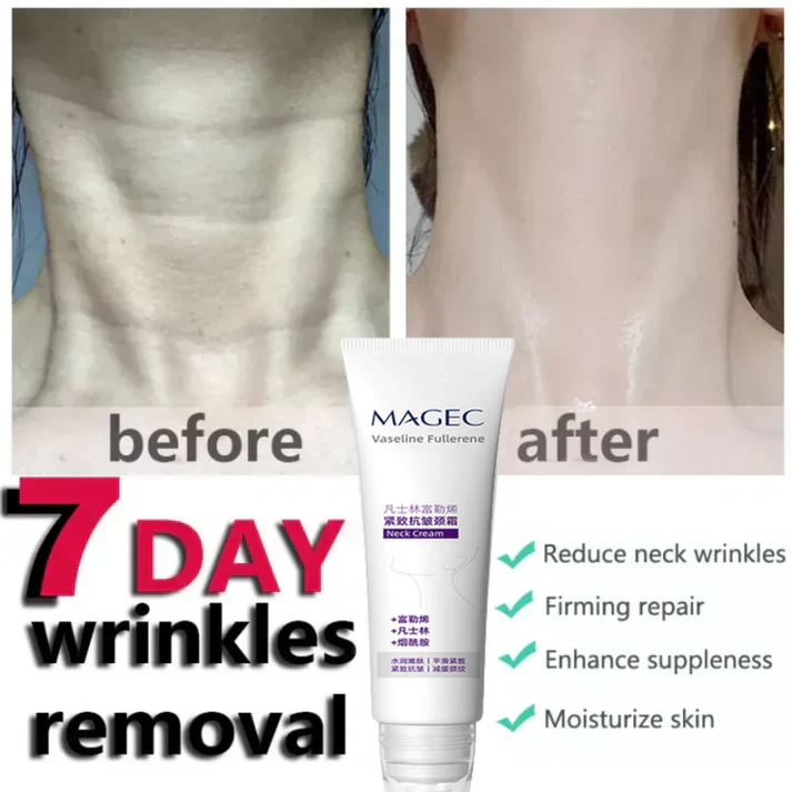 Magec Collagen Fullerene Neck Cream - Tightening & Anti-Wrinkle Formula - Image 3
