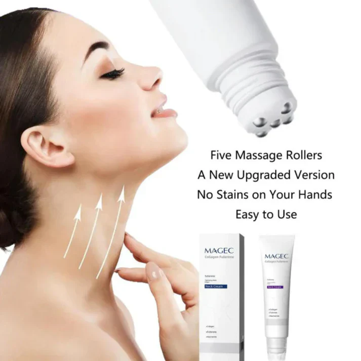 Magec Collagen Fullerene Neck Cream - Tightening & Anti-Wrinkle Formula - Image 16